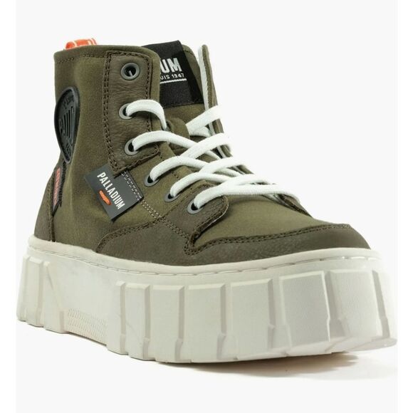 NIB Palladium Pallatower Hi Womens Bootie - Olive Night - Picture 3 of 15